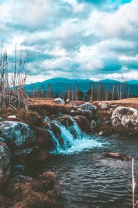 Preview wallpaper stream, water, stones, grass