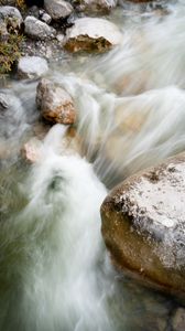 Preview wallpaper stream, water, stones, nature, pebbles