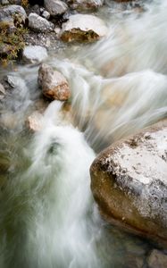 Preview wallpaper stream, water, stones, nature, pebbles