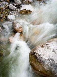 Preview wallpaper stream, water, stones, nature, pebbles