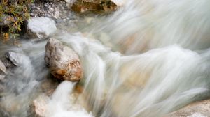 Preview wallpaper stream, water, stones, nature, pebbles