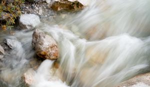 Preview wallpaper stream, water, stones, nature, pebbles