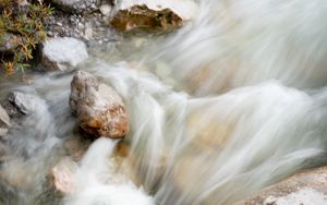 Preview wallpaper stream, water, stones, nature, pebbles