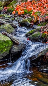 Preview wallpaper stream, water, stones, nature