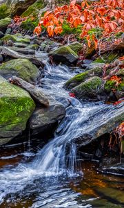 Preview wallpaper stream, water, stones, nature