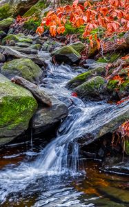 Preview wallpaper stream, water, stones, nature