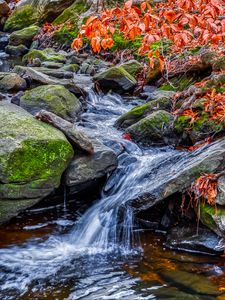 Preview wallpaper stream, water, stones, nature