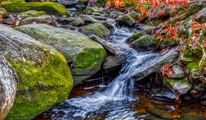 Preview wallpaper stream, water, stones, nature