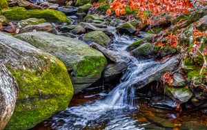 Preview wallpaper stream, water, stones, nature