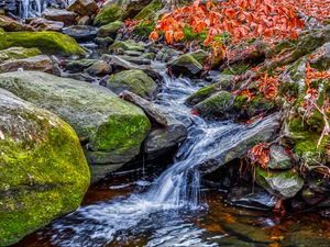 Preview wallpaper stream, water, stones, nature