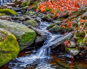 Preview wallpaper stream, water, stones, nature