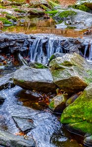Preview wallpaper stream, water, stones, nature, landscape