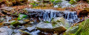 Preview wallpaper stream, water, stones, nature, landscape