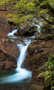 Preview wallpaper stream, waterfall, stones, nature