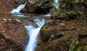 Preview wallpaper stream, waterfall, stones, nature