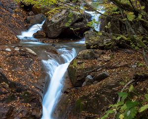 Preview wallpaper stream, waterfall, stones, nature