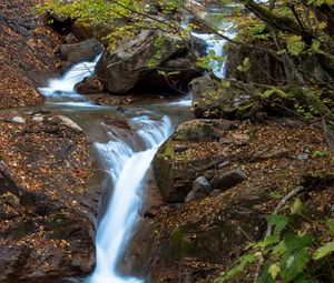 Preview wallpaper stream, waterfall, stones, nature