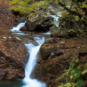 Preview wallpaper stream, waterfall, stones, nature