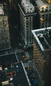 Preview wallpaper street, buildings, aerial view, rooftops, cityscape, new york