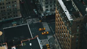 Preview wallpaper street, buildings, aerial view, rooftops, cityscape, new york