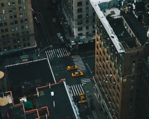 Preview wallpaper street, buildings, aerial view, rooftops, cityscape, new york