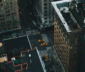 Preview wallpaper street, buildings, aerial view, rooftops, cityscape, new york