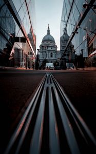 Preview wallpaper street, buildings, architecture, dome, asphalt