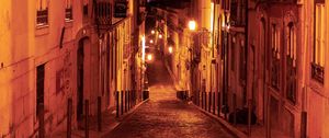 Preview wallpaper street, buildings, architecture, city, old, night