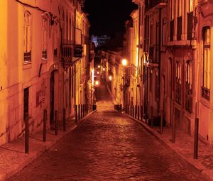 Preview wallpaper street, buildings, architecture, city, old, night