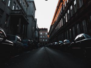 Preview wallpaper street, buildings, cars, road, city