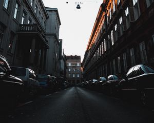 Preview wallpaper street, buildings, cars, road, city