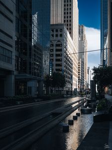 Preview wallpaper street, buildings, city, skyscrapers