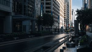 Preview wallpaper street, buildings, city, skyscrapers