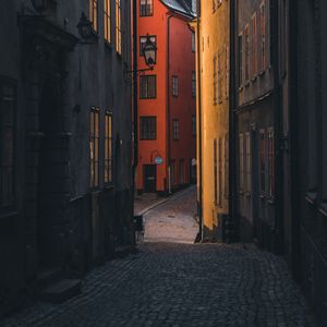 Preview wallpaper street, buildings, city, stockholm, sweden