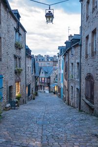 Preview wallpaper street, buildings, houses, city, twilight