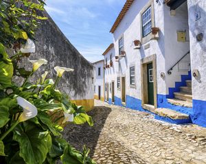 Preview wallpaper street, buildings, houses, shadow