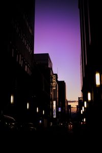 Preview wallpaper street, buildings, road, lights, dark