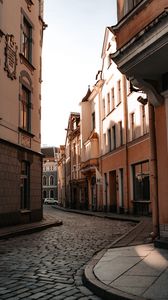 Preview wallpaper street, buildings, road, courtyard