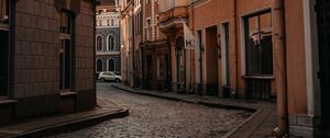 Preview wallpaper street, buildings, road, courtyard