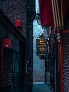 Preview wallpaper street, buildings, signboard, city, architecture