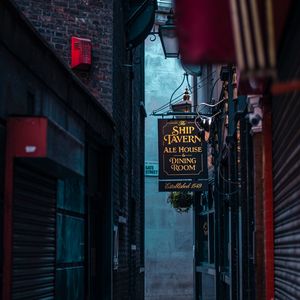 Preview wallpaper street, buildings, signboard, city, architecture