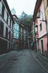 Preview wallpaper street, buildings, turn, cudillero, spain