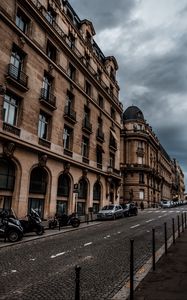 Preview wallpaper street, city, building, architecture, cars, motorcycles, paris, france