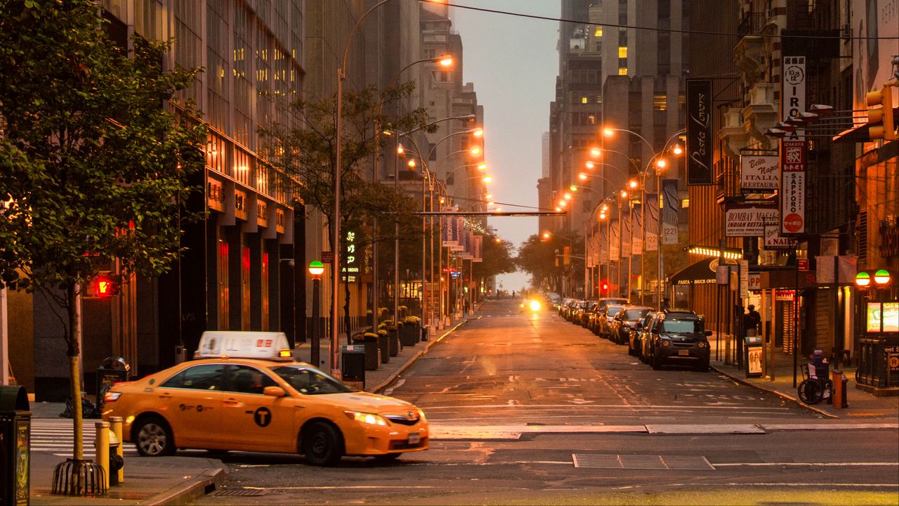 Wallpaper street, city, cars, buildings, new york