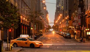 Preview wallpaper street, city, cars, buildings, new york