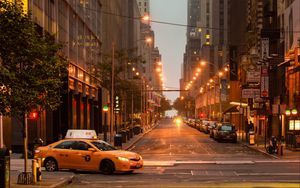 Preview wallpaper street, city, cars, buildings, new york