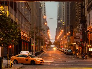 Preview wallpaper street, city, cars, buildings, new york