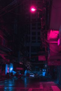 Preview wallpaper street, city, night, neon, light