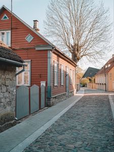 Preview wallpaper street, houses, buildings, road