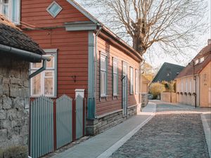 Preview wallpaper street, houses, buildings, road